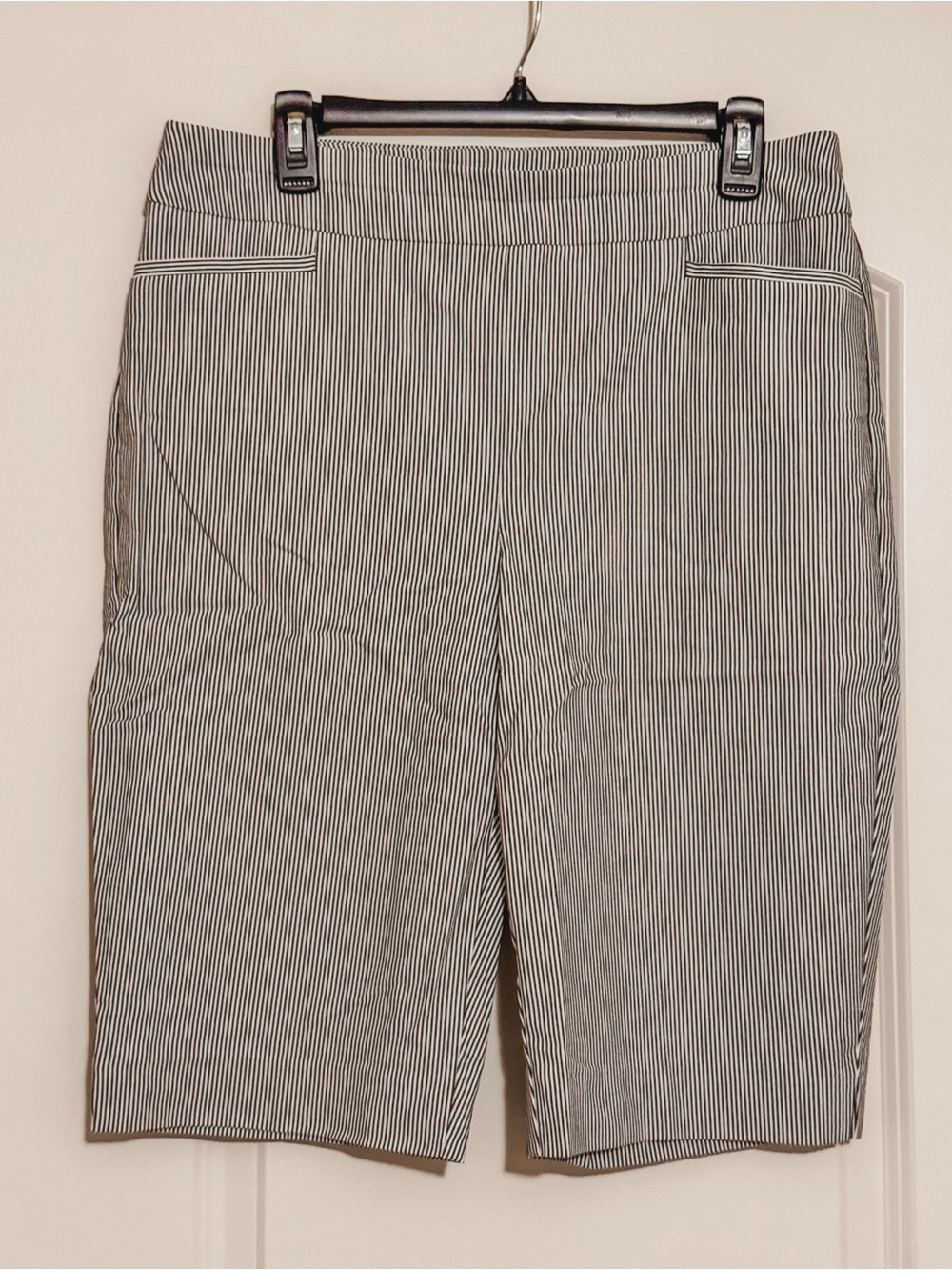 Chicos size 2 / us 12 / pinstripe Bermuda shorts